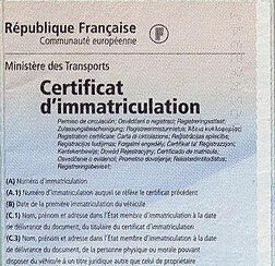 Photocopie de la carte grise du véhicule assuré ou de l’attestation d’identification pour les véhicules non homologués. 